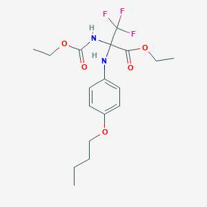 ethyl 2-[(4-butoxyphenyl)amino]-N-(ethoxycarbonyl)-3,3,3-trifluoroalaninate