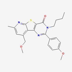 5-butyl-13-(methoxymethyl)-4-(4-methoxyphenyl)-11-methyl-8-thia-3,5,10-triazatricyclo[7.4.0.02,7]trideca-1(13),2(7),3,9,11-pentaen-6-one