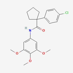 1-(4-chlorophenyl)-N-(3,4,5-trimethoxyphenyl)cyclopentanecarboxamide