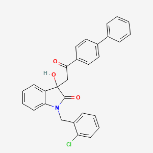 3-[2-(biphenyl-4-yl)-2-oxoethyl]-1-(2-chlorobenzyl)-3-hydroxy-1,3-dihydro-2H-indol-2-one