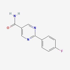 molecular formula C11H8FN3O B1500145 2-(4-Fluorophenyl)pyrimidine-5-carboxamide CAS No. 960198-55-4