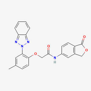 2-[2-(2H-benzotriazol-2-yl)-4-methylphenoxy]-N-(1-oxo-1,3-dihydro-2-benzofuran-5-yl)acetamide