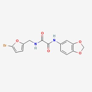 N-(1,3-benzodioxol-5-yl)-N'-[(5-bromofuran-2-yl)methyl]ethanediamide