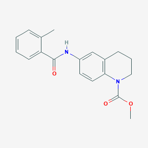 1(2H)-Quinolinecarboxylic acid, 3,4-dihydro-6-[(2-methylbenzoyl)amino]-, methyl ester