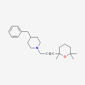 molecular formula C23H33NO B15001486 4-benzyl-1-[3-(2,6,6-trimethyltetrahydro-2H-pyran-2-yl)prop-2-yn-1-yl]piperidine 