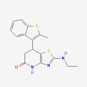 2-(Ethylamino)-7-(2-methyl-1-benzothiophen-3-yl)-4H,6H,7H-[1,3]thiazolo[4,5-b]pyridin-5-one