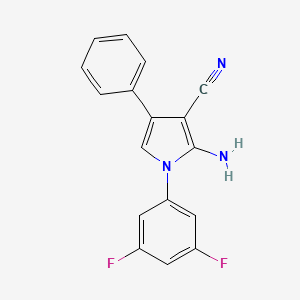 2-amino-1-(3,5-difluorophenyl)-4-phenyl-1H-pyrrole-3-carbonitrile