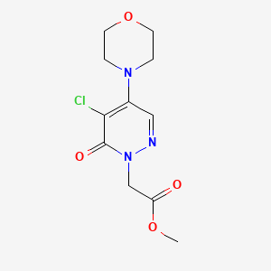 molecular formula C11H14ClN3O4 B15001537 methyl [5-chloro-4-(morpholin-4-yl)-6-oxopyridazin-1(6H)-yl]acetate 