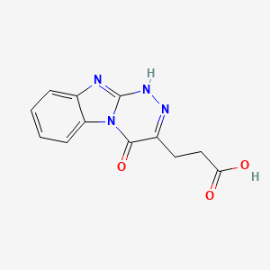 molecular formula C12H10N4O3 B15001551 3-(4-Oxo-4,10-dihydro[1,2,4]triazino[4,3-a]benzimidazol-3-yl)propanoic acid 