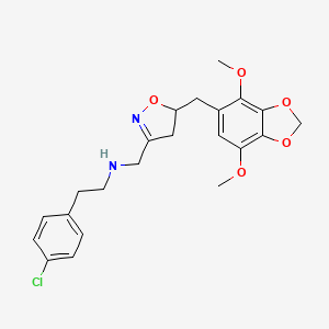 2-(4-chlorophenyl)-N-({5-[(4,7-dimethoxy-1,3-benzodioxol-5-yl)methyl]-4,5-dihydro-1,2-oxazol-3-yl}methyl)ethanamine