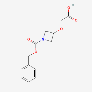 molecular formula C13H15NO5 B1500156 3-Carboxymethoxy-azetidine-1-carboxylic acid benzyl ester 