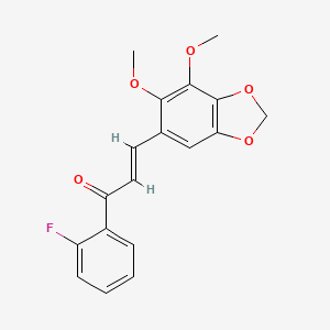 3-(6,7-Dimethoxy-2H-1,3-benzodioxol-5-yl)-1-(2-fluorophenyl)prop-2-en-1-one