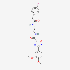 3-(3,4-dimethoxyphenyl)-N-(2-{[(4-fluorophenyl)acetyl]amino}ethyl)-1,2,4-oxadiazole-5-carboxamide