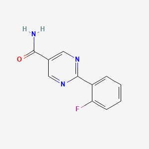 molecular formula C11H8FN3O B1500163 2-(2-Fluorophenyl)pyrimidine-5-carboxamide CAS No. 960198-57-6