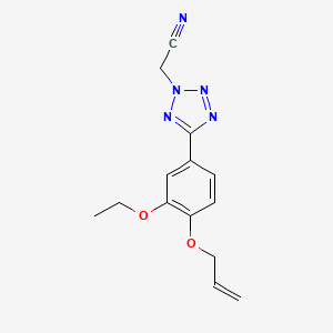 molecular formula C14H15N5O2 B15001634 2H-1,2,3,4-Tetrazole-2-acetonitrile, 5-[3-ethoxy-4-(2-propenyloxy)phenyl]- 