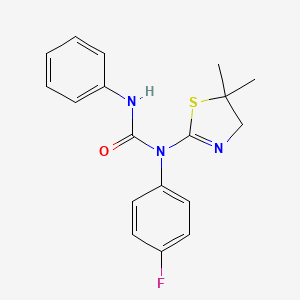 molecular formula C18H18FN3OS B15001636 Urea, N-(4,5-dihydro-5,5-dimethyl-2-thiazolyl)-N-(4-fluorophenyl)-N'-phenyl- 