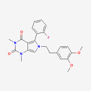 6-[2-(3,4-dimethoxyphenyl)ethyl]-5-(2-fluorophenyl)-1,3-dimethyl-1H-pyrrolo[3,4-d]pyrimidine-2,4(3H,6H)-dione