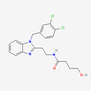 molecular formula C20H21Cl2N3O2 B15001652 N-{2-[1-(3,4-dichlorobenzyl)-1H-benzimidazol-2-yl]ethyl}-4-hydroxybutanamide 