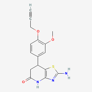 2-amino-7-[3-methoxy-4-(prop-2-yn-1-yloxy)phenyl]-6,7-dihydro[1,3]thiazolo[4,5-b]pyridin-5(4H)-one