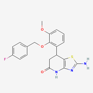 2-amino-7-{2-[(4-fluorobenzyl)oxy]-3-methoxyphenyl}-6,7-dihydro[1,3]thiazolo[4,5-b]pyridin-5(4H)-one