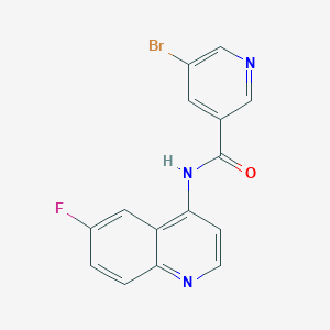 5-bromo-N-(6-fluoroquinolin-4-yl)pyridine-3-carboxamide