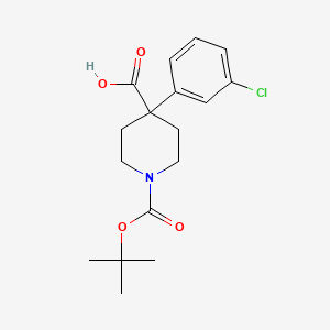 molecular formula C17H22ClNO4 B1500170 1-(叔丁氧羰基)-4-(3-氯苯基)哌啶-4-羧酸 CAS No. 1001124-90-8