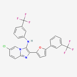 6-chloro-N-[3-(trifluoromethyl)phenyl]-2-{5-[3-(trifluoromethyl)phenyl]furan-2-yl}imidazo[1,2-a]pyridin-3-amine