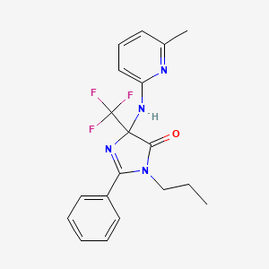 5-[(6-methylpyridin-2-yl)amino]-2-phenyl-3-propyl-5-(trifluoromethyl)-3,5-dihydro-4H-imidazol-4-one