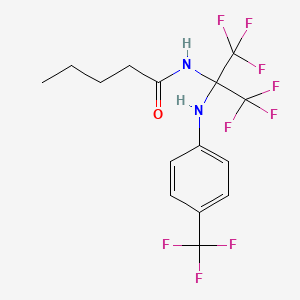 molecular formula C15H15F9N2O B15001733 N-(1,1,1,3,3,3-hexafluoro-2-{[4-(trifluoromethyl)phenyl]amino}propan-2-yl)pentanamide 