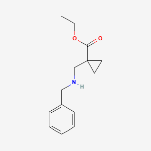 molecular formula C14H19NO2 B1500174 Ethyl 1-[(benzylamino)methyl]cyclopropane-1-carboxylate CAS No. 942830-48-0