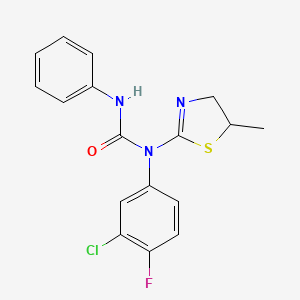 1-(3-Chloro-4-fluorophenyl)-1-(5-methyl-4,5-dihydro-1,3-thiazol-2-yl)-3-phenylurea