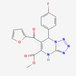 Methyl 7-(4-fluorophenyl)-6-(furan-2-ylcarbonyl)-4,7-dihydrotetrazolo[1,5-a]pyrimidine-5-carboxylate