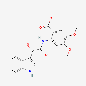 molecular formula C20H18N2O6 B15001757 methyl 2-{[1H-indol-3-yl(oxo)acetyl]amino}-4,5-dimethoxybenzoate 