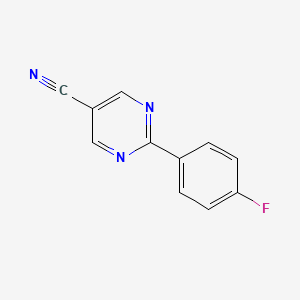 molecular formula C11H6FN3 B1500181 2-(4-Fluorophenyl)pyrimidine-5-carbonitrile CAS No. 960198-60-1