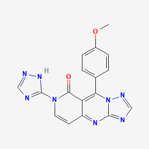 molecular formula C17H12N8O2 B15001813 9-(4-methoxyphenyl)-7-(1H-1,2,4-triazol-5-yl)pyrido[4,3-d][1,2,4]triazolo[1,5-a]pyrimidin-8(7H)-one 