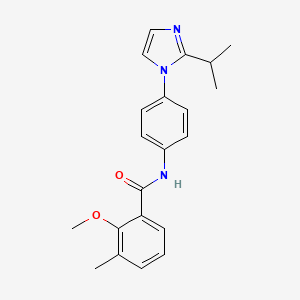 2-methoxy-3-methyl-N-{4-[2-(propan-2-yl)-1H-imidazol-1-yl]phenyl}benzamide