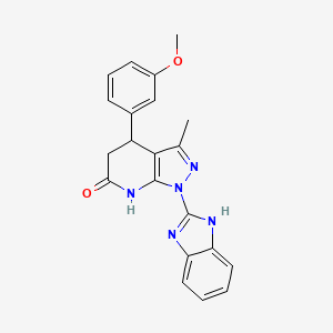 1-(1H-benzimidazol-2-yl)-4-(3-methoxyphenyl)-3-methyl-1,4,5,7-tetrahydro-6H-pyrazolo[3,4-b]pyridin-6-one