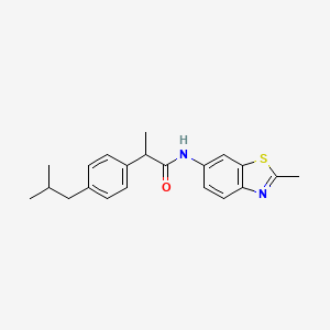 N-(2-methyl-1,3-benzothiazol-6-yl)-2-[4-(2-methylpropyl)phenyl]propanamide