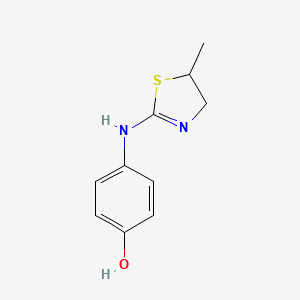 molecular formula C10H12N2OS B15001899 4-[(5-Methyl-4,5-dihydro-1,3-thiazol-2-yl)amino]phenol 