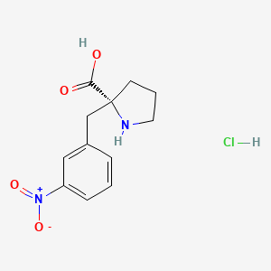 molecular formula C12H15ClN2O4 B1500190 (R)-2-(3-硝基苄基)吡咯烷-2-羧酸盐酸盐 CAS No. 1217755-41-3