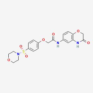 molecular formula C20H21N3O7S B15001911 2-[4-(morpholin-4-ylsulfonyl)phenoxy]-N-(3-oxo-3,4-dihydro-2H-1,4-benzoxazin-6-yl)acetamide 