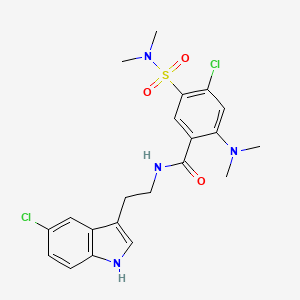 4-chloro-N-[2-(5-chloro-1H-indol-3-yl)ethyl]-2-(dimethylamino)-5-(dimethylsulfamoyl)benzamide