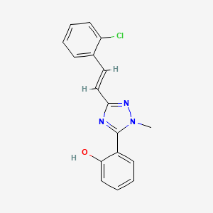 2-{3-[(E)-2-(2-chlorophenyl)ethenyl]-1-methyl-1H-1,2,4-triazol-5-yl}phenol