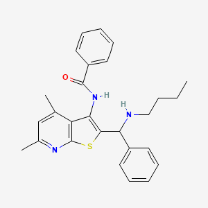 N-{2-[(butylamino)(phenyl)methyl]-4,6-dimethylthieno[2,3-b]pyridin-3-yl}benzamide