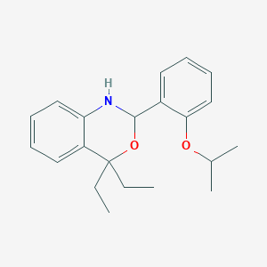 molecular formula C21H27NO2 B15001943 2H-3,1-Benzoxazine, 4,4-diethyl-1,4-dihydro-2-[2-(1-methylethoxy)phenyl]- 