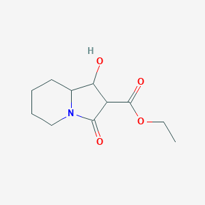 molecular formula C11H17NO4 B1500195 1-Hydroxy-3-oxo-octahydro-indolizine-2-carboxylic acid ethyl ester CAS No. 1217673-51-2