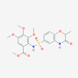 methyl 3,4,5-trimethoxy-2-{[(2-methyl-3-oxo-3,4-dihydro-2H-1,4-benzoxazin-6-yl)sulfonyl]amino}benzoate