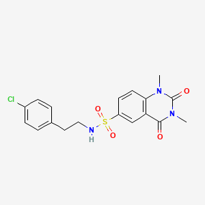 N-[2-(4-chlorophenyl)ethyl]-1,3-dimethyl-2,4-dioxo-1,2,3,4-tetrahydroquinazoline-6-sulfonamide