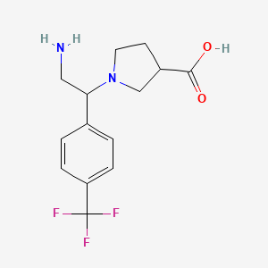 molecular formula C14H17F3N2O2 B1500198 1-[2-Amino-1-(4-trifluoromethyl-phenyl)-ethyl]-pyrrolidine-3-carboxylic acid CAS No. 886364-10-9