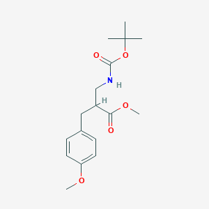 molecular formula C17H25NO5 B1500199 Methyl 3-((tert-butoxycarbonyl)amino)-2-(4-methoxybenzyl)propanoate CAS No. 886366-52-5